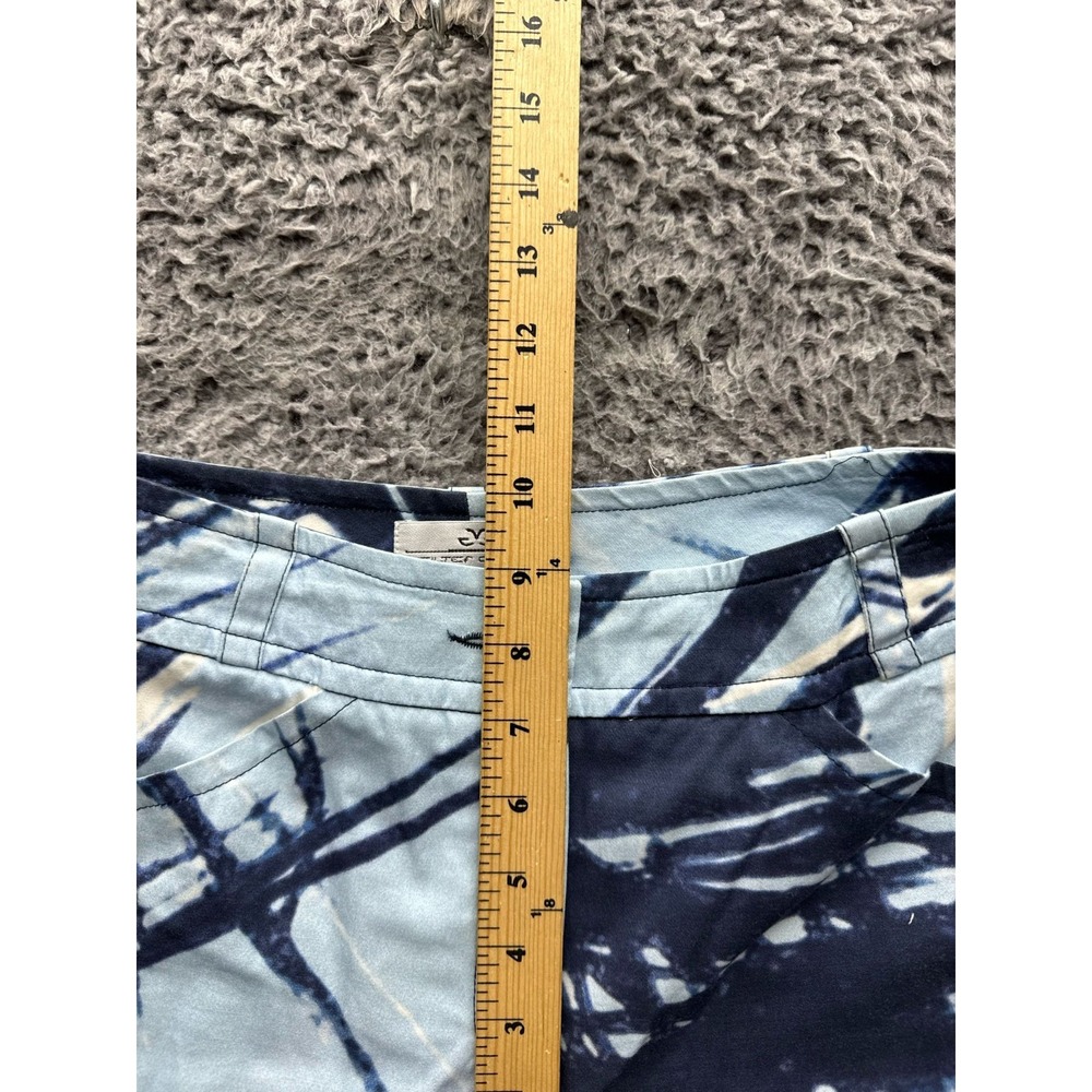Walter Genuin Abstract All Over Print Cropped Pants Blue Womens Size 26 x 24 - Picture 9 of 12